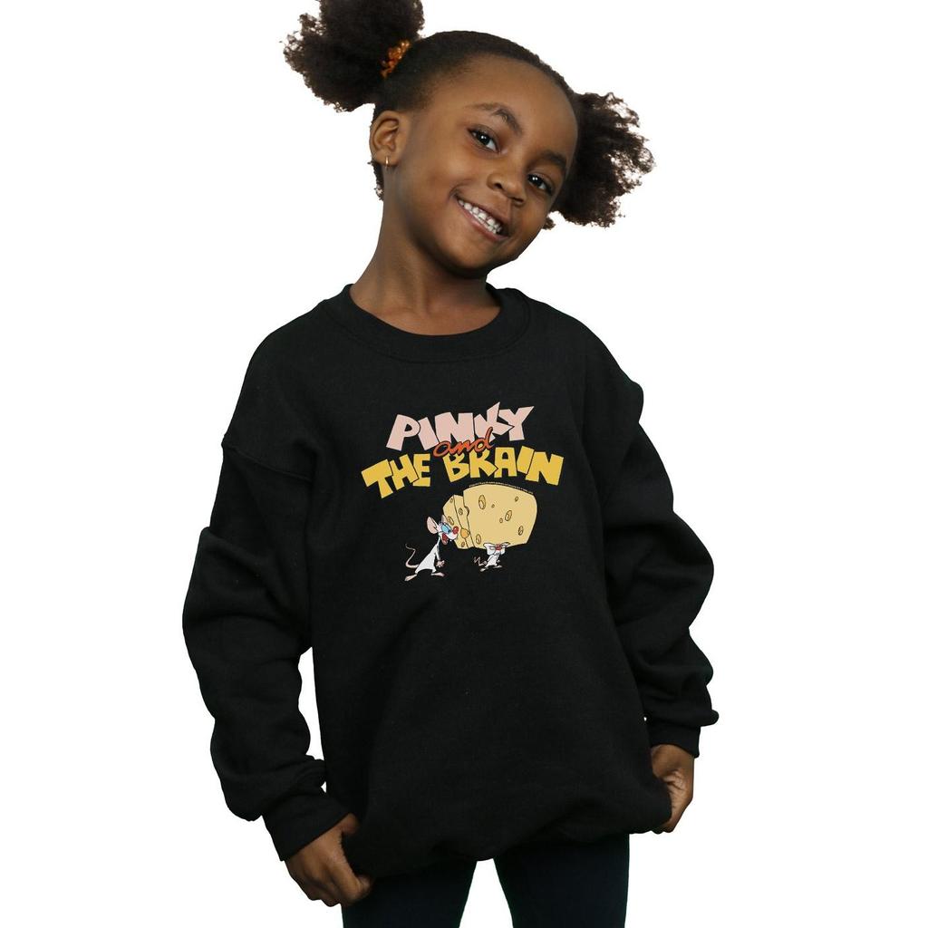 Animaniacs Girls Pinky And The Brain Cheese Head Sweatshirt