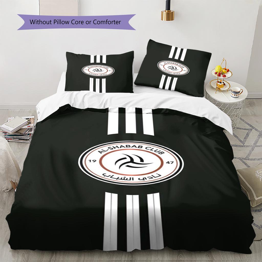 Al Shabab Club Pattern Bedding Set Quilt Cover Pillowcase Home Decor Gift (1 * duvet cover + 2 * pillowcase, without core)