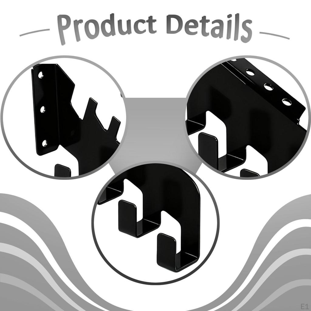 Настенный кронштейн-вешалка, компактный, универсальный, 5 крючков с отверстием для хранения инструментов, стойка для