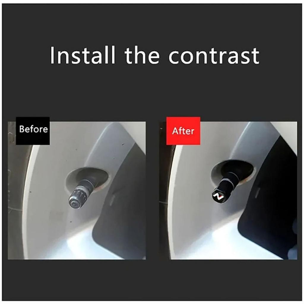 4Pcs Metal Tire Valve Caps Dustproof Car Tyre Wheel Stem Air Valve Dust Cover Auto Decoration Accessorie