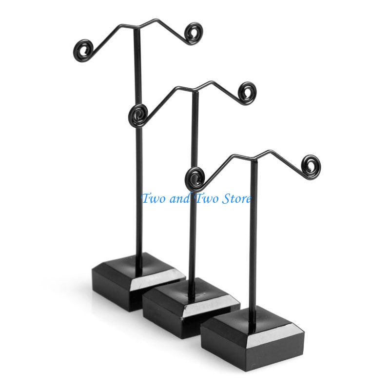 HX6F 3Pcs Earrings Shelf Fashion Stand Holder Jewelry Display Rack Acrylic