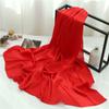 Headscarf Solid Color Silk Scarf Basic Versatile Scarf Women's Smooth Crepe Travel Scarf Xizang Travel Shawl