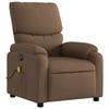 VidaXL Fauteuil inclinable de massage électrique marron tissu 3204816