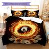 Burning ball Pattern Bedding Quilt Set Quilt Cover Pillowcase Home Decoration Birthday Gift (1 * duvet cover + 2 * pillowcase, without core)