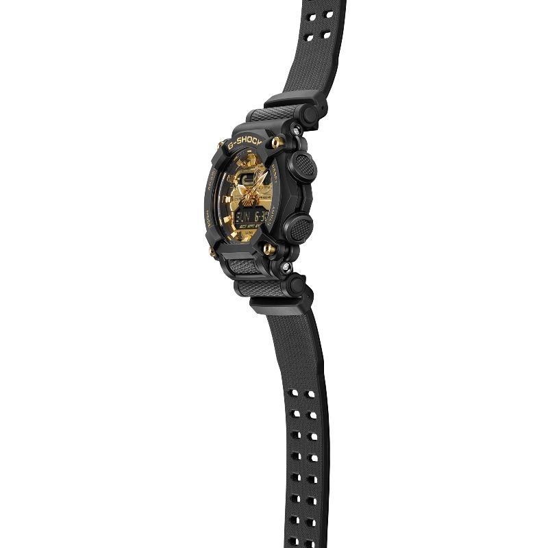 Casio Мужские часы G-SHOCK на смоляном ремешке, водостойкость 200 м, аналоговые, ударопрочные, кварцевые, GA-900AG-1A