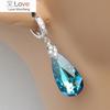 CAOSHI Bright Bule Crystal Pendant Earrings Female Party Jewelry Delicate Design Accessories for Women Fashion Lady Wedding Gift