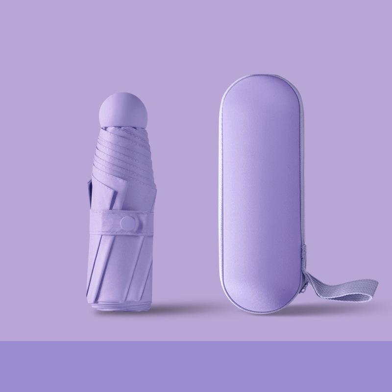 «Компактный сверхлегкий 5-створчатый мини-капсульный зонт с защитой от УФ-излучения»