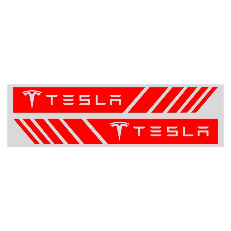2PCS Car Badge Rearview Mirror Decor Sticker Vehicle Body Refit Decal For Tesla Model S Model X Model Y Model 3 Roadster SpaceX Accessory