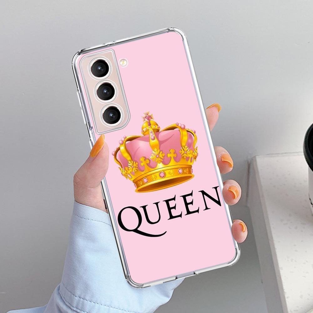 Милый чехол Mom Queen Princess для Samsung Galaxy S22 S20 FE S21 Plus S10 S9 Note 20 9 10 Lite прозрачный мягкий чехол для телефона