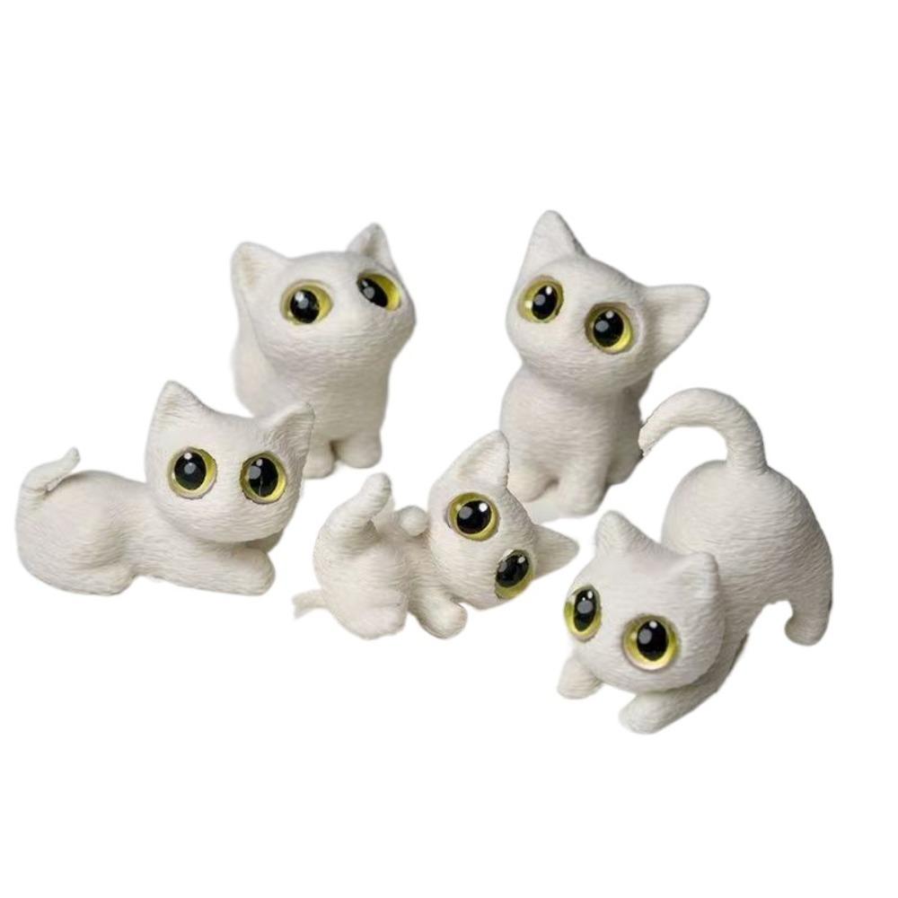 PLA 3D-печатные фигурки кошек Игрушки Модель Котёнок Микро-ландшафтные поделки Дом с привидениями
