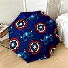 Captain America Shield 8 Ribs 3Fold Black Glue Uv Protection Umbrella Sun Protection Rainproof Compact Folding Umbrella For Travel Daily Use C923418