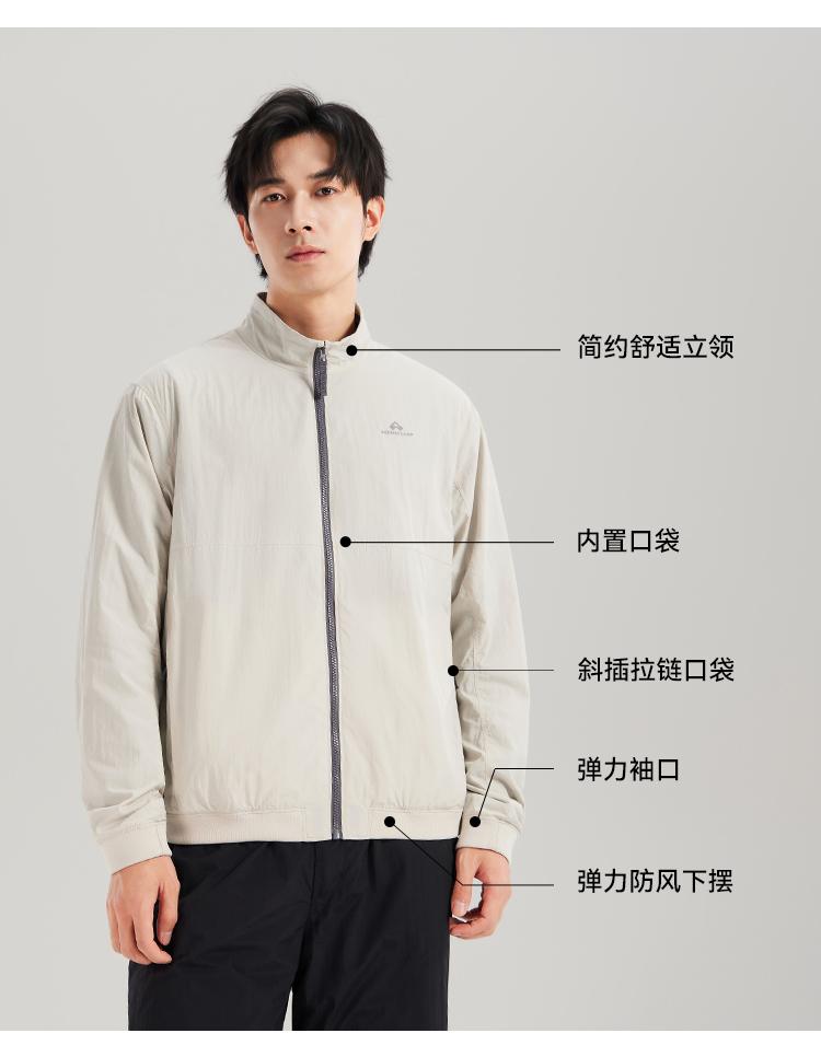 Outdoor Sports Stand Up Collar Fleece Jacket for Men