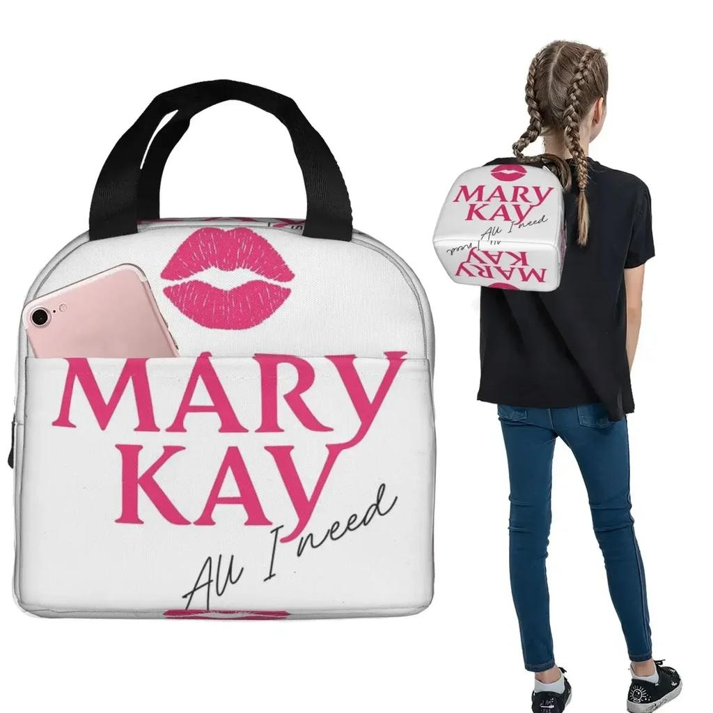 Спросите меня о косметике Mary Kay Изолированная сумка-ланч для женщин Детей Герметичные контейнеры для еды Термосумка-ланч Сумка-тоут