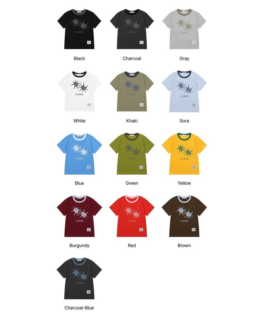 Koiliseu Soluna Футболка с коротким рукавом Color Block Унисекс (13 цветов)