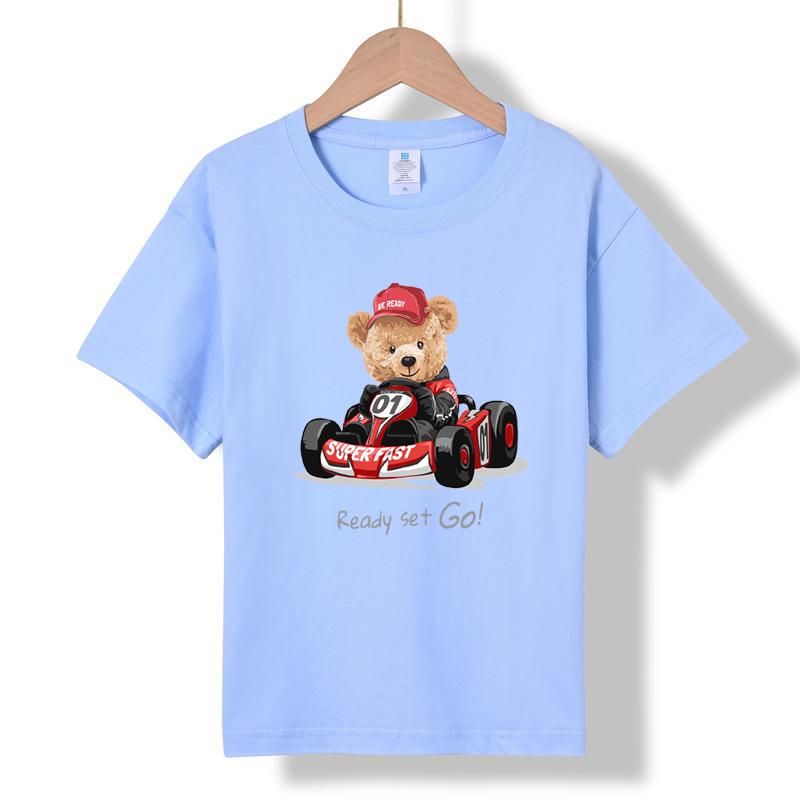 XH14 MINISO 2026 Летняя Новая Хлопковая Футболка с Принтом и Круглым Вырезом для Детей от 1 до 16 лет, Мальчиков и Девочек