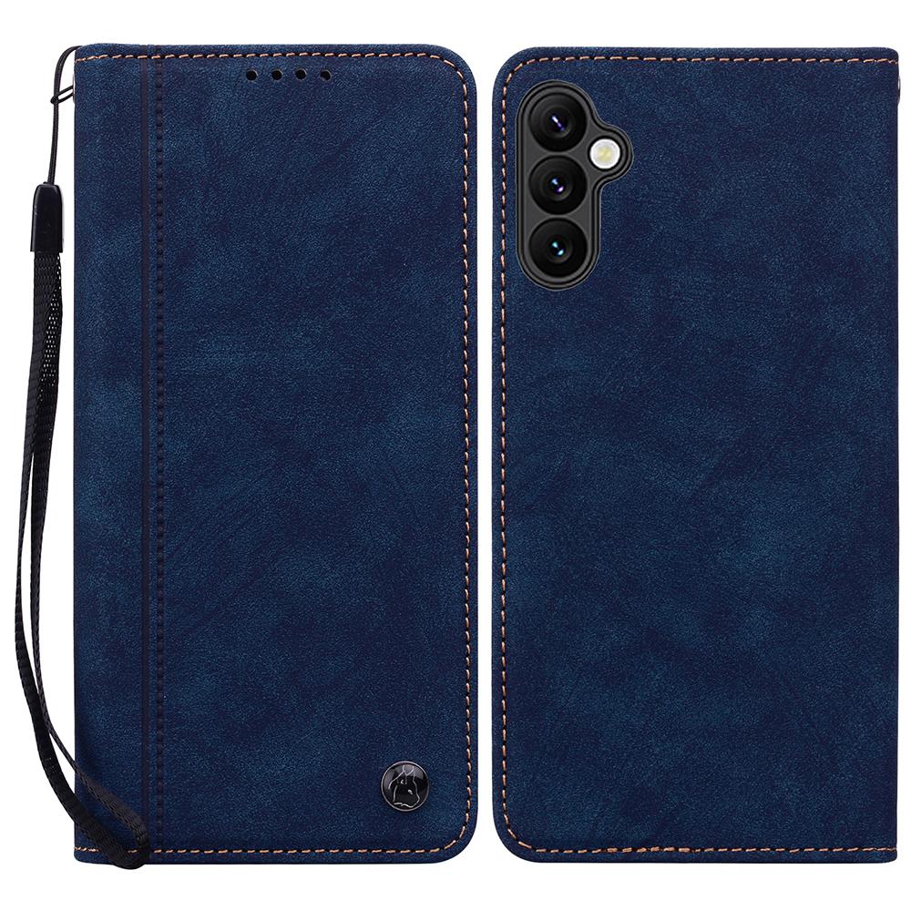 Чехол для Samsung Galaxy S25/S24 с узором из линий, кошелек, кожаный чехол для телефона со шнурком