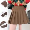 Autumn and Winter Women Pleated Skirt Thickened Tweed Skirt High Waist A Word Slim Thin Half-body Skirt