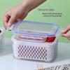 Three-Piece FCM Certified Microwaveable Food Storage Containers with Fruit and Vegetable Drainer.
