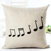 Retro Note Cushion Cover Cotton Linen Creative Vintage Musical Notes Decorative Pillowcase Piano Pillow Case For Sofa Cover Zt62