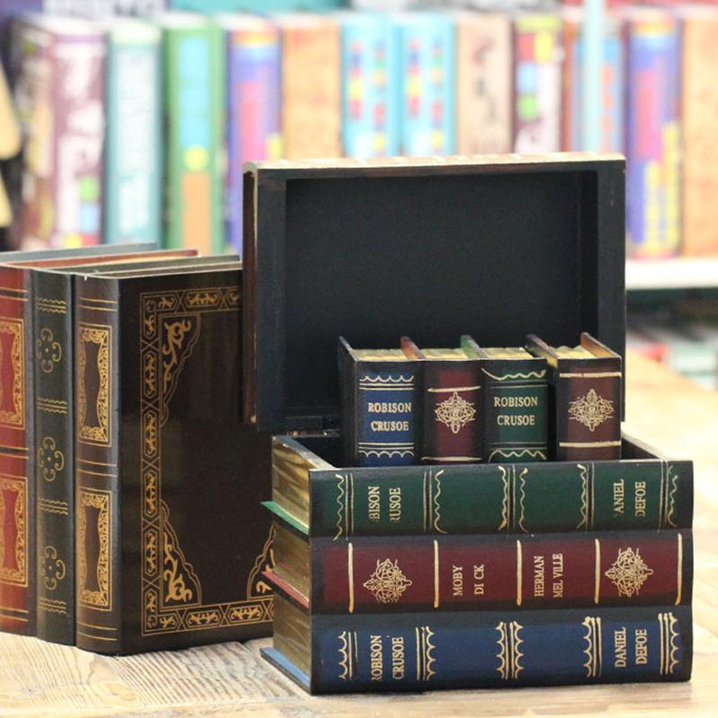 Винтажные поддельные книги для украшения Ретро поддельные книги Книжная полка Декор Шкатулка для драгоценностей