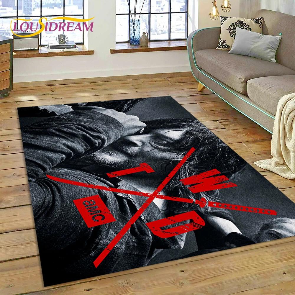 3D Ходячие мертвецы Линкольн TWD ТВ Ковер Ковер для гостиной Спальни Домашний декор, Напольный коврик Нескользящее украшение для дивана Придверный коврик