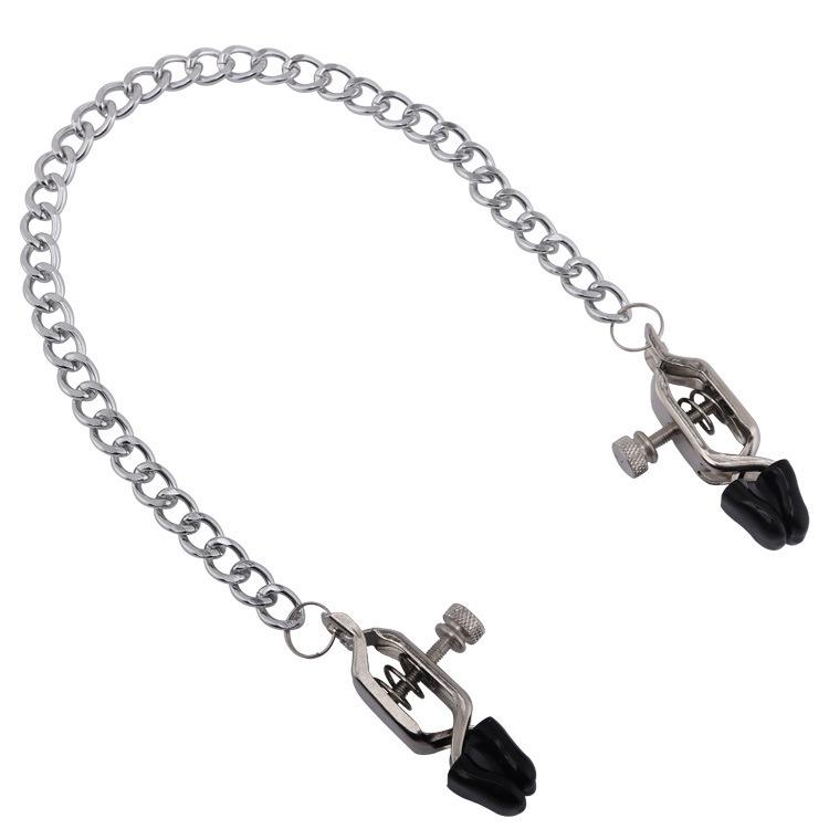 Adjustable Nipple Clamps Dress Clips Breast Labia Clit Clamp with Metal Chain