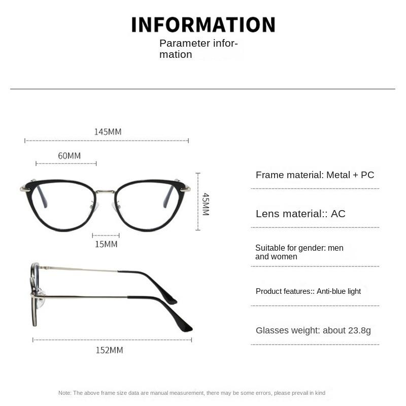 2Pcs New Cat Eye Myopia Glasses For Women Ladies Nearsighted Eyewear Minus Blue Light Blocking Computer Eyeglasses