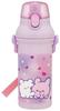 Детская бутылка для воды Skater, 480 мл, для питья напрямую, пластиковая, управление одной кнопкой, можно мыть в посудомоечной машине, сделано в Японии, Love Ease, дизайн для девочек,
