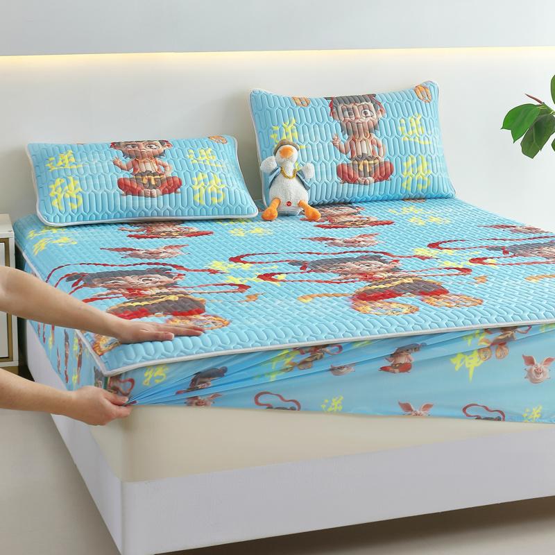 Nezha 2 покрывала для кровати латексный коврик комплект из трех предметов летний охлаждающий коврик с возможностью машинной стирки кондиционер мягкий нескользящий коврик
