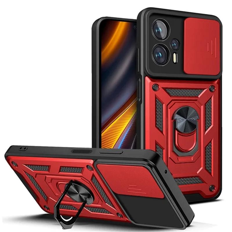 Бронированный чехол для телефона с объективом слайд-камеры для Xiaomi Redmi Note 12 11 Pro 12S 11S A1 11A Poco M5 M4 X4 X5 Pro 5G 4G противоударный жесткий чехол для ПК