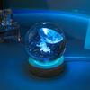 Luminous 3D Crystal Ball Night Light - Engraved Glass Room Ornament, Perfect Birthday Gift for Girls