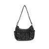 Vintage fashion denim casual shoulder bag women's new versatile multi-pocket lightweight crossbody small square bag trendy