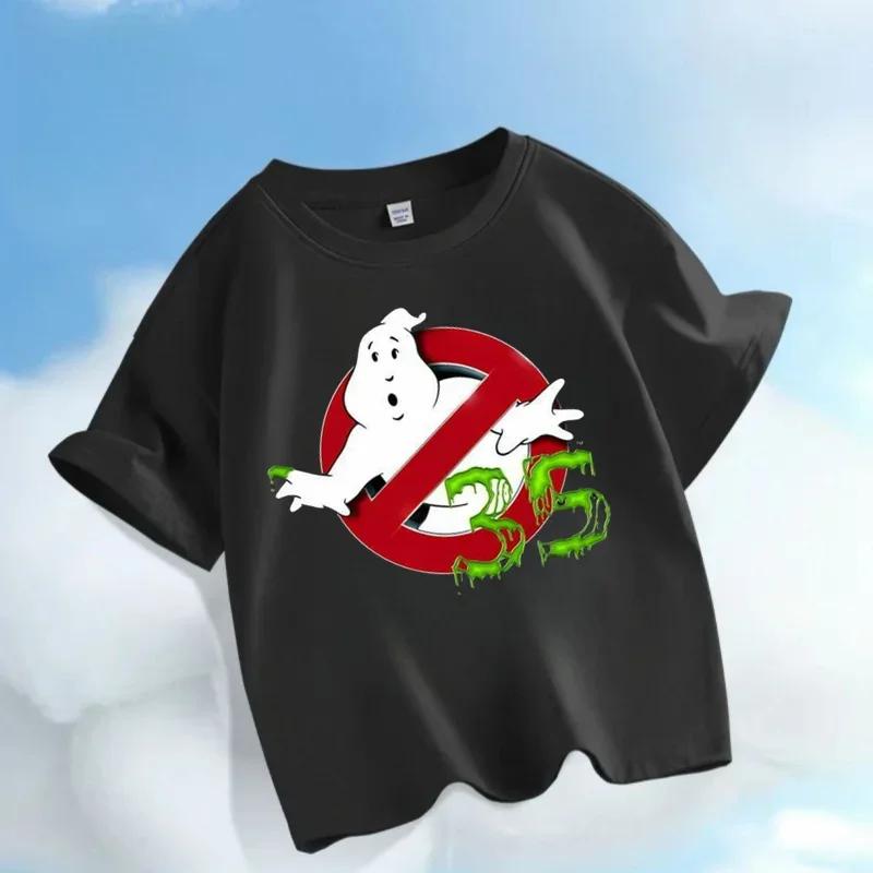 2026 Ghostbusters Daredevil Childrens Comic Game Cartoon Print Boys and Girls Sportswear Casual Shirts Summer Shirts