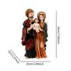 Католическая статуэтка Святого Семейства Иисус Религиозная фигурка Дисплей Дом Полимерная фигурка Скульптура для
