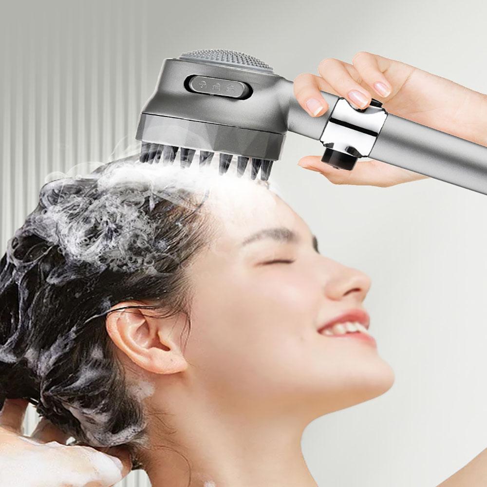 Multi-Functional One-Button Adjustment High Pressure Massage Shower Head Hose
