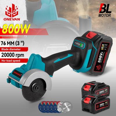 Бесщеточная угловая шлифовальная машина 76 мм, беспроводная электрическая шлифовальная машина с переменной скоростью, режущий деревообрабатывающий инструмент для батареи Makita 18 В