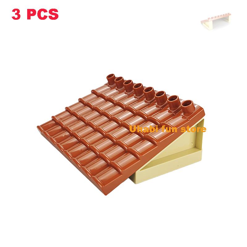 Большие Строительные Блоки Дом Архитектура Окно Стена Крыша Серия Мебели Аксессуары для Сцены Сборка Детские Развивающие Игрушки