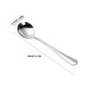 Round Spoons with Long Handle Stainless Steel Coffee Tea Ice Cream Flatware Portable Teaspoon Accessory for Household
