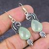Green Chalcedony Gemstone Handmade 925 Sterling Silver Gift Earring 2.25" s6Z71