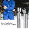Universal Joint Auto Repair Tool Thin Wall With Magnetic Spark Plug Socket 12 Angle Flexible Socket Wrench 14mm 16mm