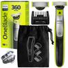 Электробритва - Philips - OneBlade QP2734 20 - Водонепроницаемая машинка для стрижки бороды - Лезвие 360 - Чехол в комплекте