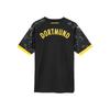 Puma Футболка Bvb Away с вышитым логотипом, круглым вырезом, коротким рукавом, мужская футболка, черный цвет, 770612-02
