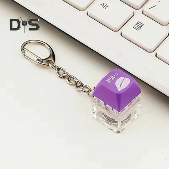 Fidget Toys Keyboard Adult Kids Keychain Stress Relief Toy Exercise Wrist Stress Relief Keychain Fidget Toy Decompression Toy Keychain