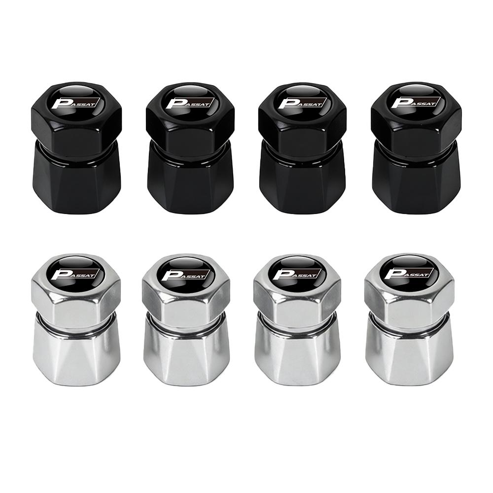 W1523D Metal Car Wheel Tire Valve Stem Caps Exterior Accessories For Volkswagen VW R Polo Passat Rline Golf 4 5 6 Tiguan Jetta GTI