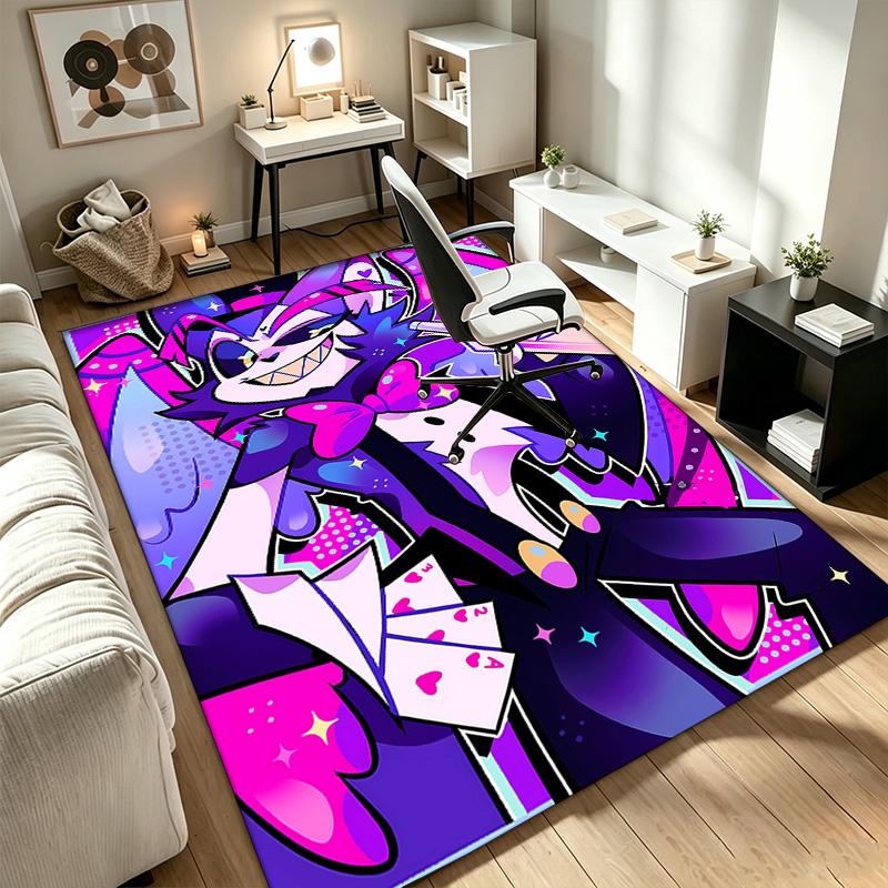 Hazbin hotel Ковер, подходящий для зон с офисным креслом, гостиных и компьютерных столов, идеально подходит для домашних офисов и является идеальным праздничным подарком