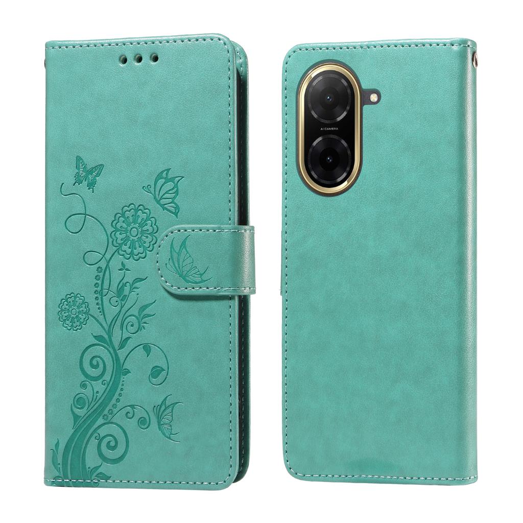 For Xiaomi Redmi A5 NFC (173.45*79.35*8.45mm) Leather Case Butterfly Floral Imprint Wallet Stand Cover