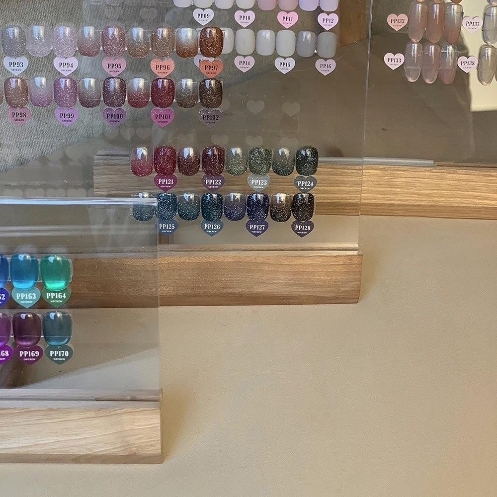 Acrylic Nail Polish Display Stand Transparent False Tips Display Shelf Manicure Tools