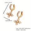 Fashion Cross Earrings for Women 2025 New Golden Zirconia Drop Earring Statement Party Jewelry Accessories