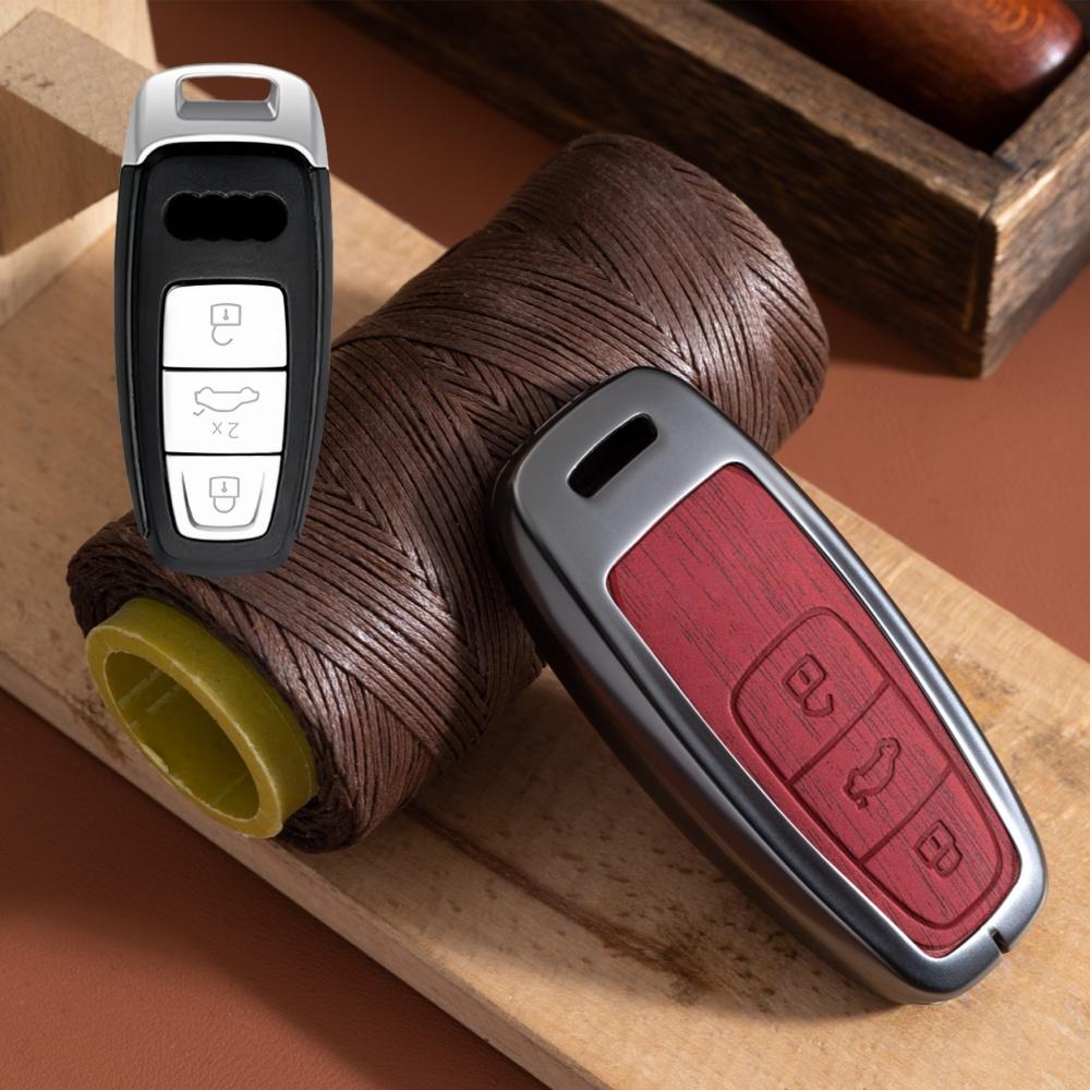 Металлический чехол для автомобильного дистанционного ключа, чехол-брелок для A3 A4 B9 A6 A7 4K A8 E-tron Q5 Q8 C8 D5 SQ8, защитная сумка для ключей, аксессуары