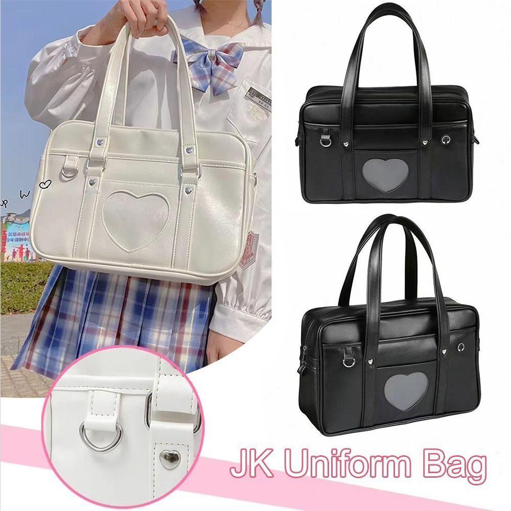 Японская школьная сумка JK с рисунком сердца Лолиты, повседневная школьная сумка для студентов, сумки-тоут для девочек